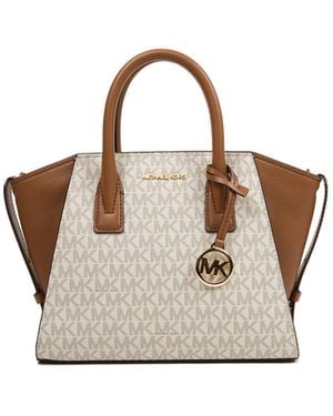 Michael Kors Avril Kleine Logo En Lederen Schoudertas - Meerkleurig