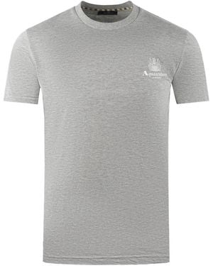 Aquascutum London Aldis Brand Logo On Chest T-Shirt - Grey