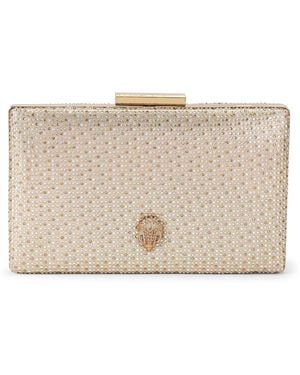 Kurt Geiger Kensington Box Clutch Bag - Natural