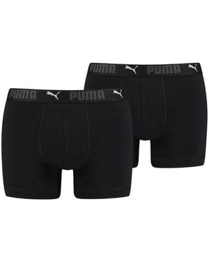 PUMA Sport 2 Pack Cotton Boxer - Black