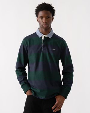 GANT Regular Fit Chambray Stripe Heavy Rugger - Blue