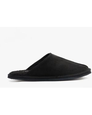 Jack & Jones Dudely Microfiber Mule Slippers Anthracite - Black
