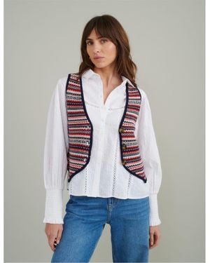 Nobody's Child Nobodys Fair Isle Waistcoat - Grey