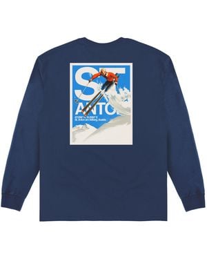 Park Fields Pierce Archive St.Anton Graphic Sweatshirt Cotton - Blue