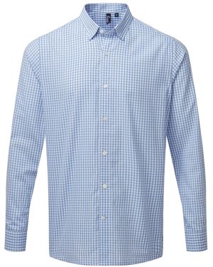 PREMIER Maxton Checked Long-Sleeved Shirt (Light/ - Blue