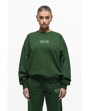 Good For Nothing Oval Sweatshirt Dark - Green