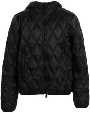 DIESEL Quilted Hooded Padded Jacket - Black