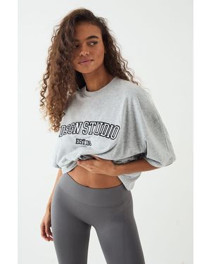 DSGN Studio Applique Oversized T-Shirt - Grey