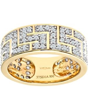 DIAMANT L'ÉTERNEL 9Ct 1Ct Diamond Greek Key Ring - Metallic