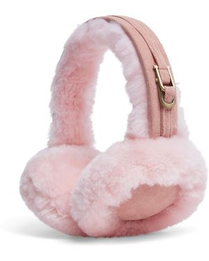 Infinity Leather Winter Super Soft Fluffy Ear Muffs Warm And Cosy Ear Warmers - Pink