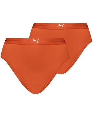 PUMA High Rise Brazilian Brief Underwear - Orange