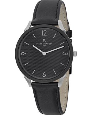 Pierre Cardin Pigalle Stripes Watch Cpi.2018 Leather - Grey