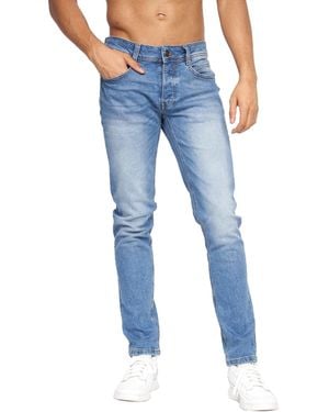 Crosshatch Malcolm Slim Jeans (Light Wash) - Blue