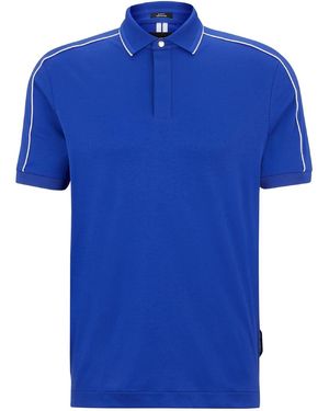 BOSS Collared Neck Short Sleeve Regular Fit Shirt - Blue