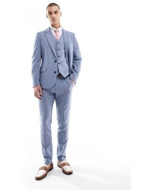 ASOS Skinny Suit Jacket With Wool - Blue