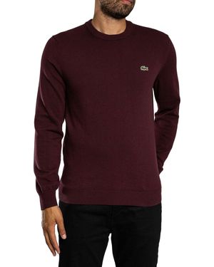 Lacoste Logo Knitted Jumper - Red