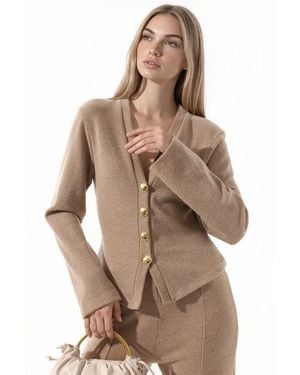 Busem Cotton-Blend Cardigan - Brown