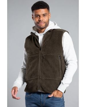 Tokyo Laundry Borg Funnel Neck Fleece Gilet - Grey