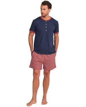 J&j Brothers Jjbfh5501 Short Sleeve Pyjamas - Blue