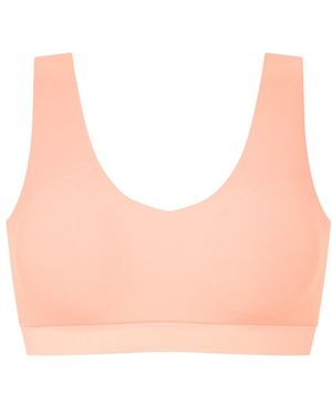 Chantelle Softstretch V-Neck Jersey Crop Top - Pink