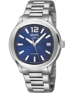 Gevril Stuyvesant 316L Stainless Steel Case, Dial, Bracelet Watch - Grey