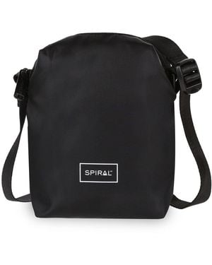 Spiral Accessories Rectangle Cross Body Bag With Hardware - Black