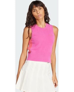adidas Originals Fluffy Knitted Vest - Pink