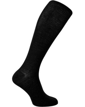 Steve Madden Knee High Merino Wool Socks - Black