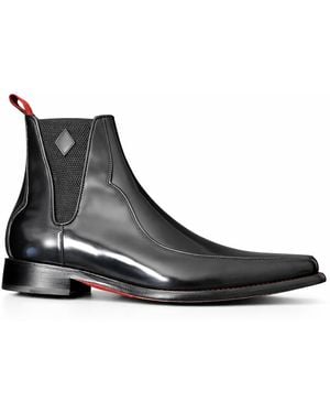 Jeffery West Melly 'Scotts' Piped Apron Chelsea Boot - Black
