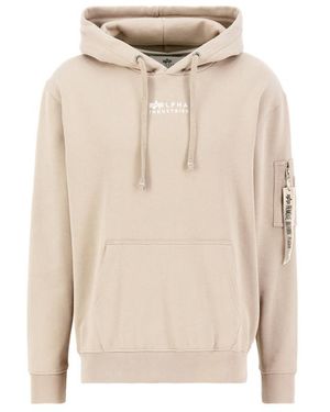 Alpha Industries Organics Emb Hoodie - Natural