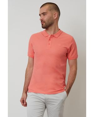 Threadbare Cotton Pique Short Sleeve Polo Shirt - Pink
