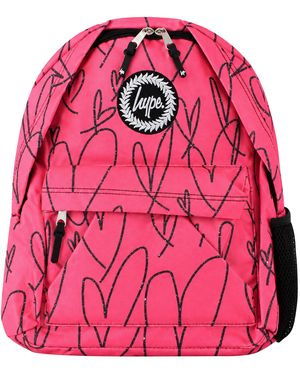 Hype Scribble Hearts Backpack - Pink