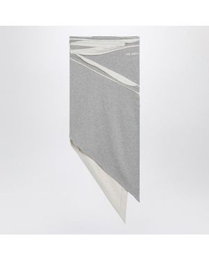 The Attico Asymmetric Ma&Copy Lange Cotton Skirt - Grey