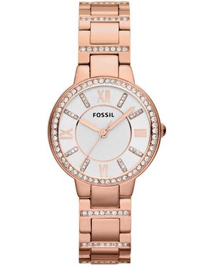 Fossil Virginia Dameshorloge Rosékleurig Es3284 - Wit