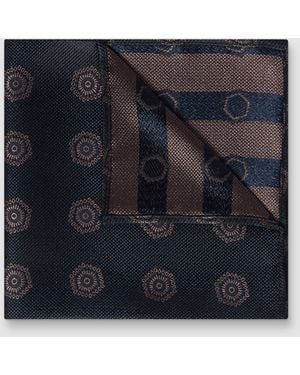 Alexandre Silver Label Hexagon Medallion Hankerchief - Blue