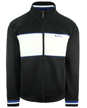 Ben Sherman Long Sleeve Zip Up Black S Panelled Track Jacket 0065218 Black