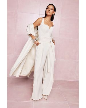 Boohoo Belted Woven Cargo Trousers - Pink