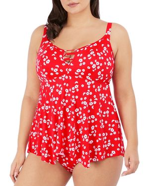 Elomi Plain Sailing Tankini Top - Red