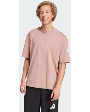 adidas Essentials Loose Fit 3 Bar Logo Tee - Pink