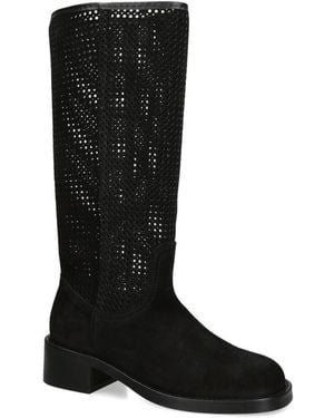 Steve Madden Leather Riggs Boots - Black