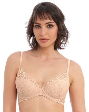 Wacoal 148003 Raffine Padded Plunge Bra - Natural