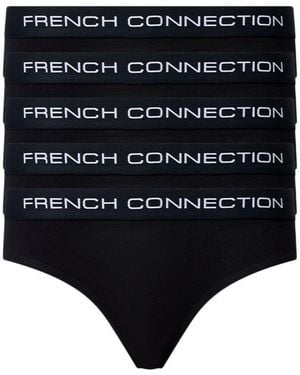 French Connection 5 Pack Cotton Ladies Briefs - Black