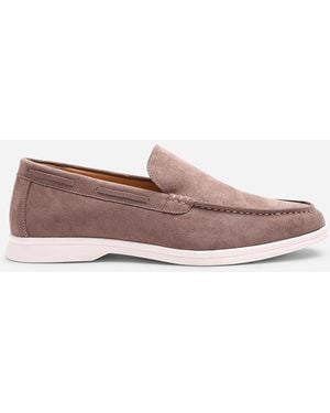 Where's That From Trent Suede Slip On Easy Loafer - Pink