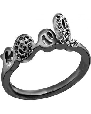 Folli Follie 3R17T069Ak-52 Ladies Ring - Black
