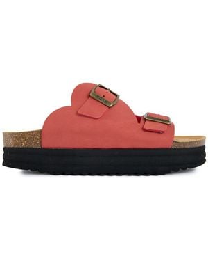 V.Gan Vegan Heart Comfort Footbed Sandals - Red