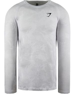 GYMSHARK Geo Seamless Top Nylon - Grey