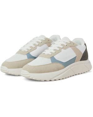 Jack & Jones Aspire Runner Synthetic Moonbeam/Citadel Trainers - Metallic