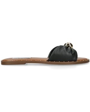 Steve Madden Leather Dipsy Sandals - Brown
