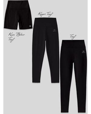 TOMMY LIFE Cotton Blend Leggings - Black