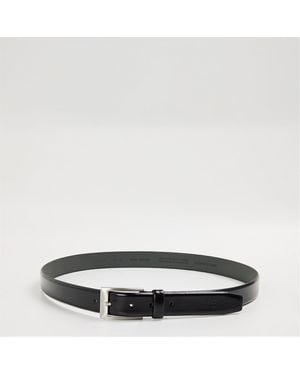 BOSS Accessories Leather Belt With Metal Buckle - Black